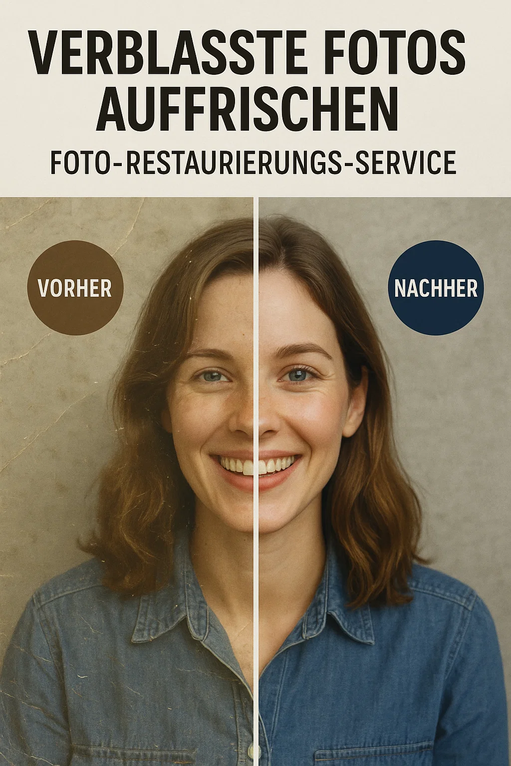 Verblasste Fotos auffrischen - Vorher und Nachher Beispiel